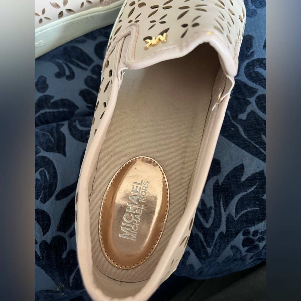 Michael Kors Women's Pink and Rose Gold Slip-On Sneakers - Picture 4 of 5